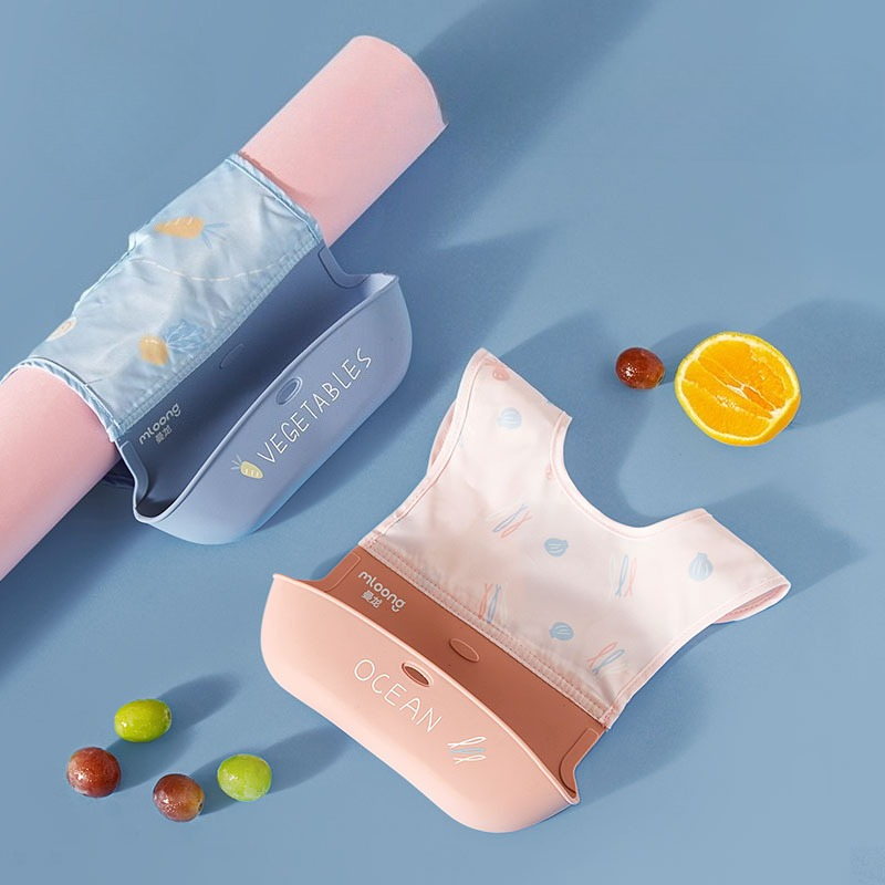 Waterproof Baby Bibs Silicone - Celemek Bayi Tahan Air Anak-anak Syal