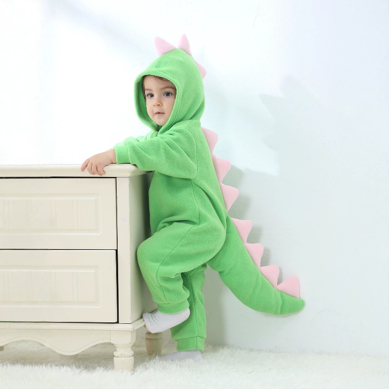 Cotton Baby Onesies Zipper - Romper Bayi Baru Lahir Motif Dinosaurus