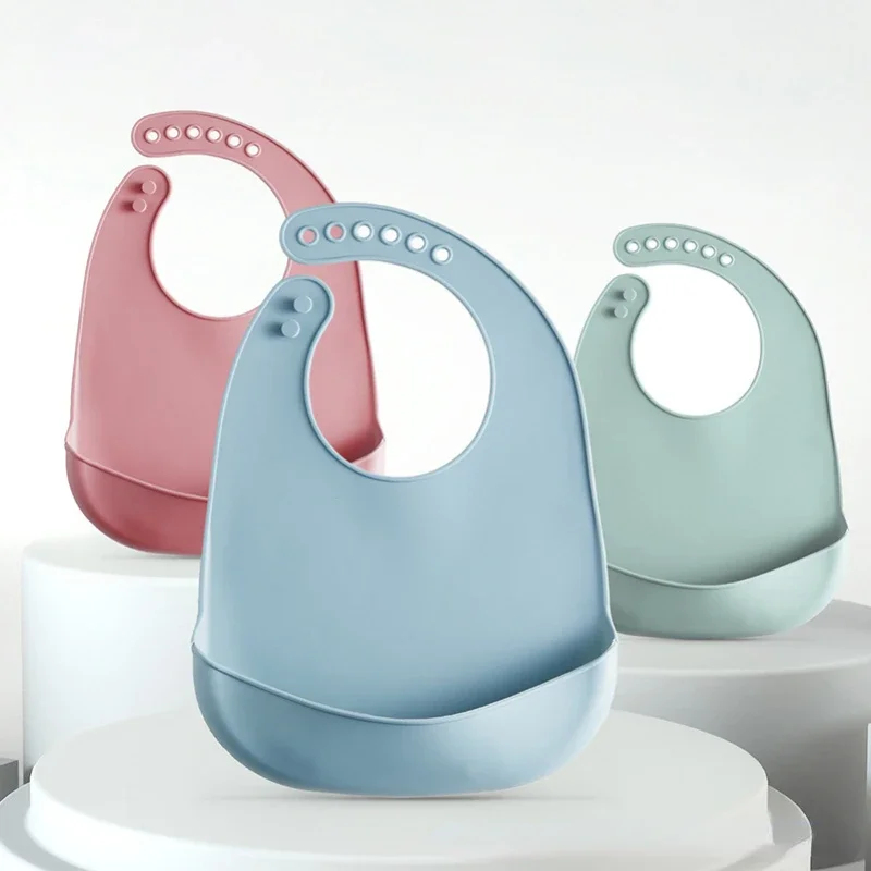 1-3 Buah Bib Bayi Dapat Disesu - Waterproof Baby Bibs Silicone ulasan dan harga