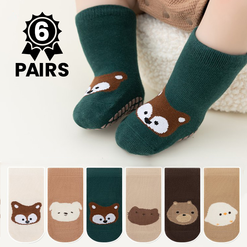 6 Pasang Kaus Kaki Bayi Anti-S - Unisex Baby Socks Non Slip ulasan dan harga
