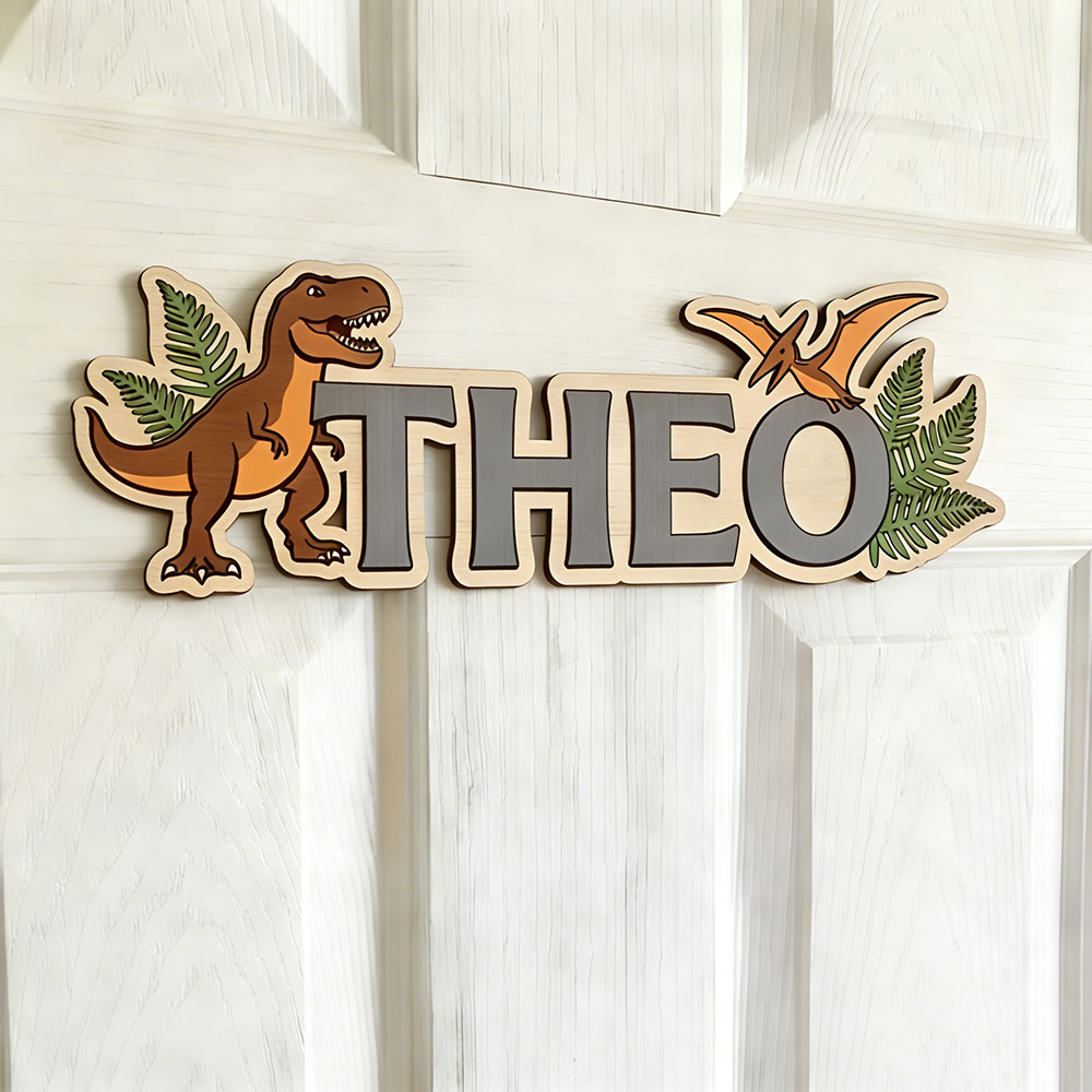 Tanda Nama Dinosaurus yang Dip - Nursery ulasan dan harga