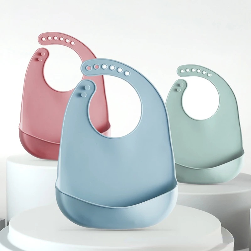 1-5pcs Celemek Bayi Silikon Ta - Waterproof Baby Bibs Silicone ulasan dan harga