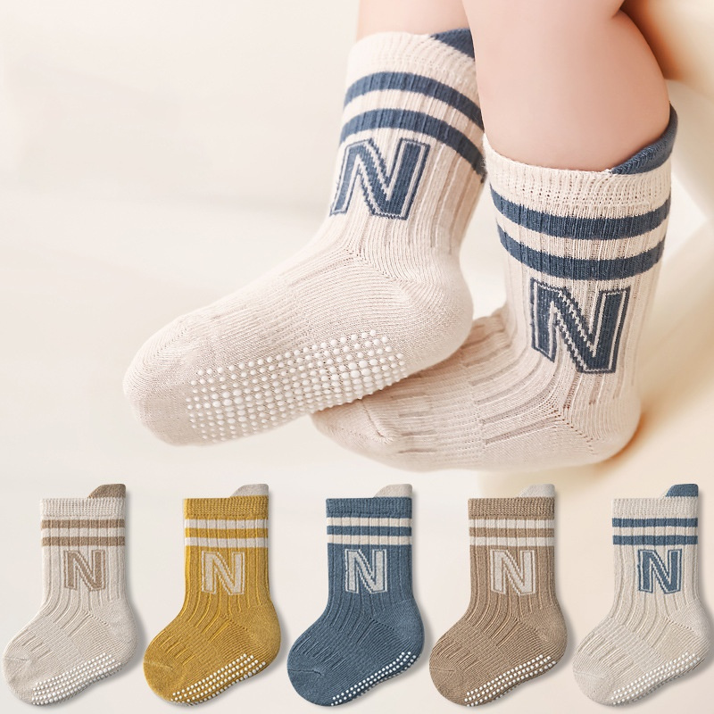 3 Pasang/Lot Kaus Kaki Huruf K - Unisex Baby Socks Non Slip ulasan dan harga